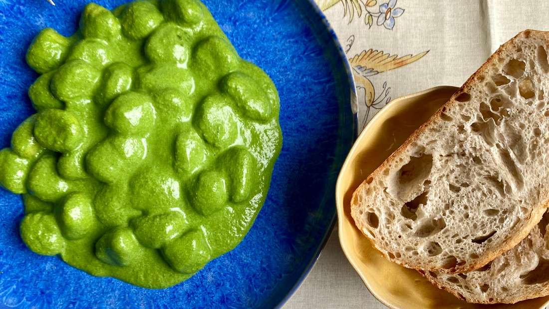 Ñoquis caseros con pesto vegano de espinacas