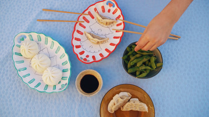 Bandeja gyozas roja
